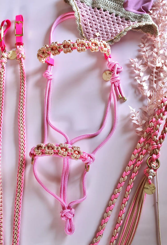 Knotenhalfter Set "Flower"